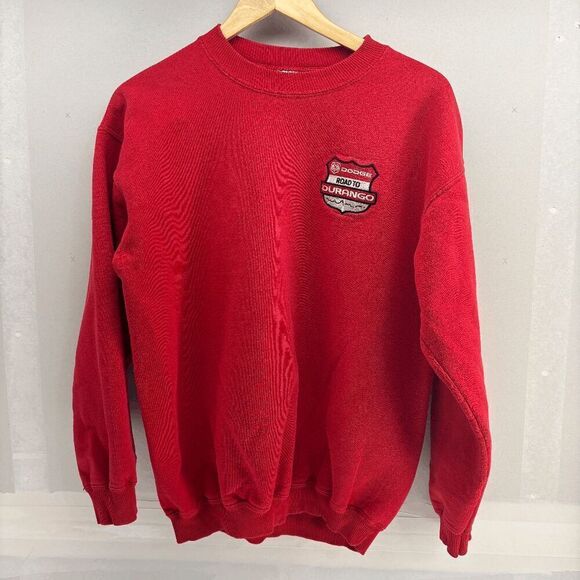 Vintage Dodge Road to Durango Gildan Sweatshirt Mens Medium Red Rare Racing Car - Picture 1 of 3